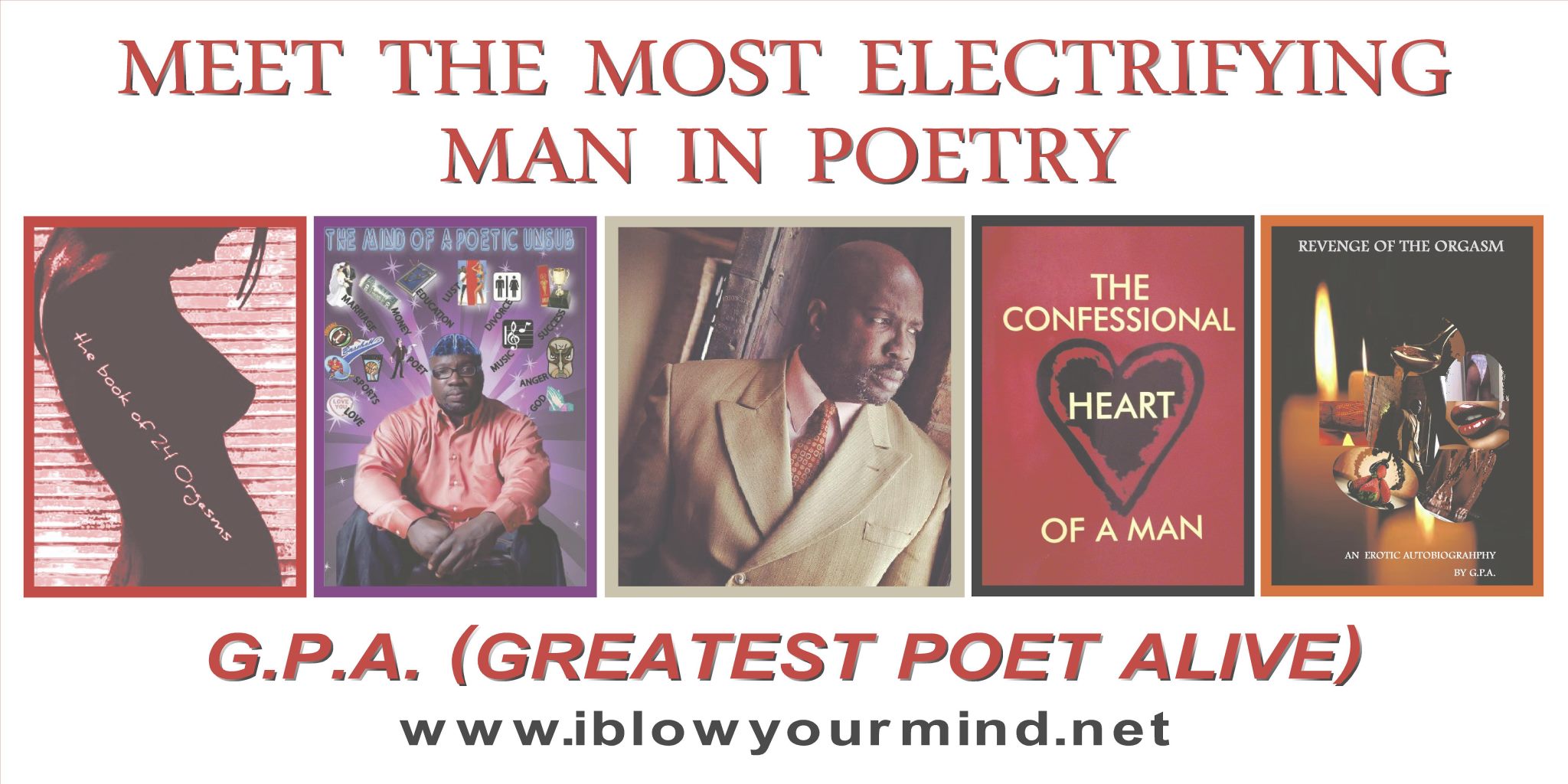 Greatest Poet Alive James Gordon and book covers