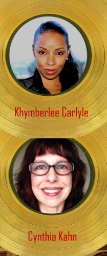 Cynthia Kahn and Khymberlee Carlyle in gold records 