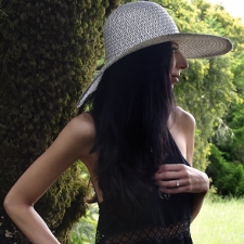 Katie Garibaldi profile black dress
